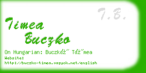 timea buczko business card